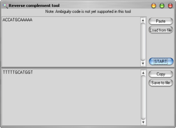 Free reverse complement tool, supports ambiguity code primers sequence